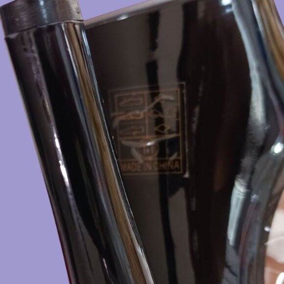 Ellie  Platform Vanity 6 Heels Black/Clear Size 11 - Picture 3 of 14